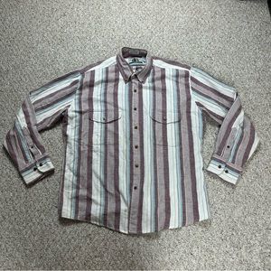 Northwest Territory Vintage Cotton Preshrunk Button Down Long Sleeve Mens Large